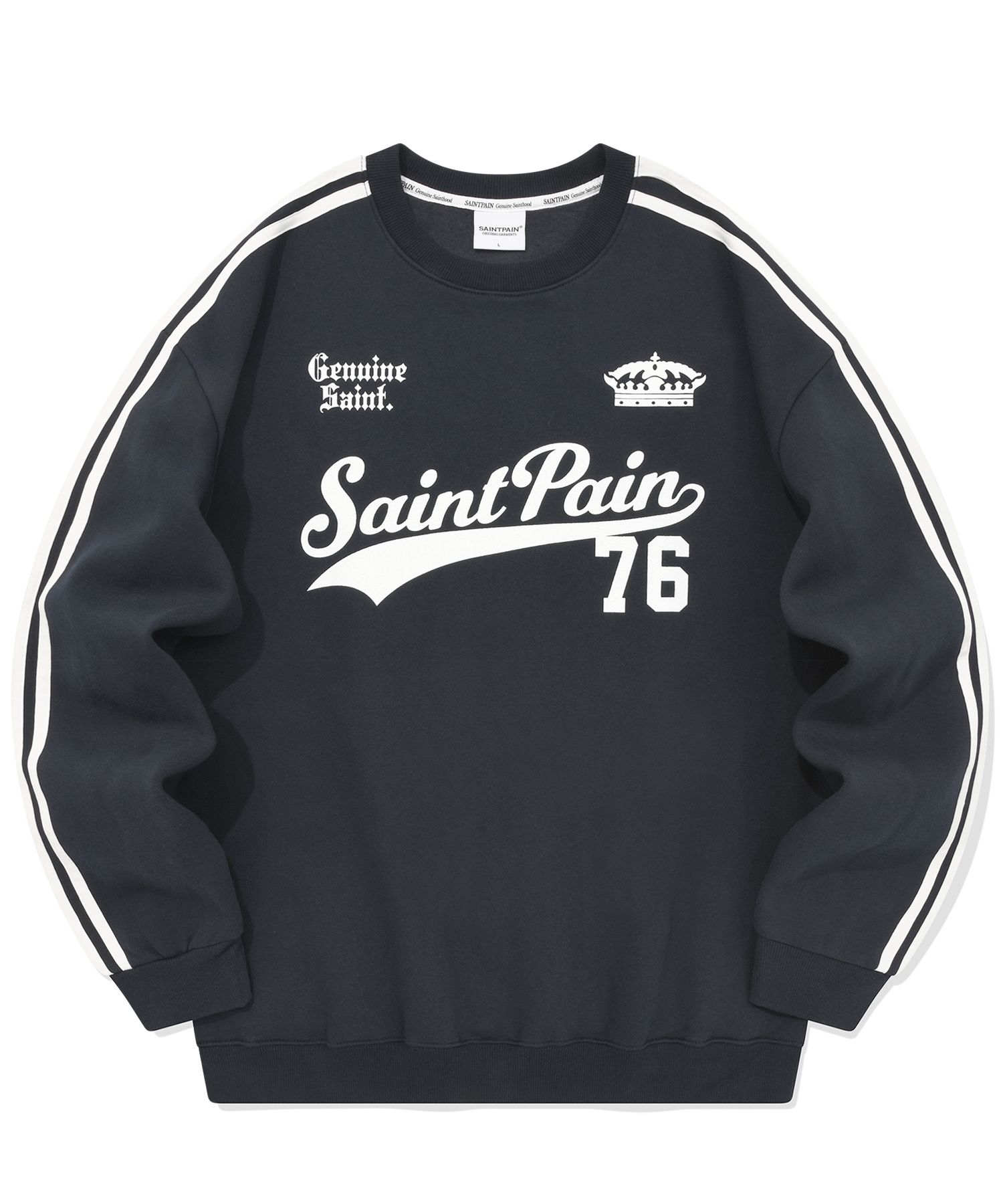 ★送料・関税込★SAINTPAIN★SP TEAM SNTPN CREWNECK★ MUSINSA | SAINTPAIN SP SNTPN Logo Crew Neck - Navy