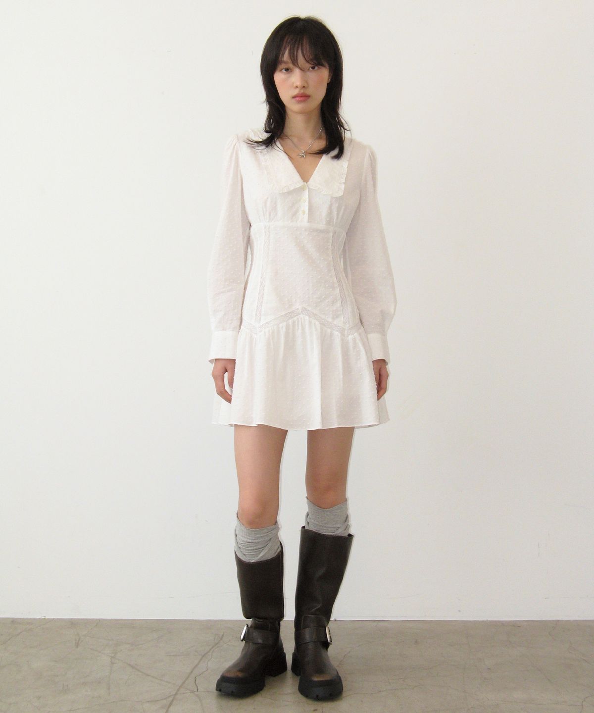 라츠유(LOTSYOU) lotsyou_Barrymore Dress White