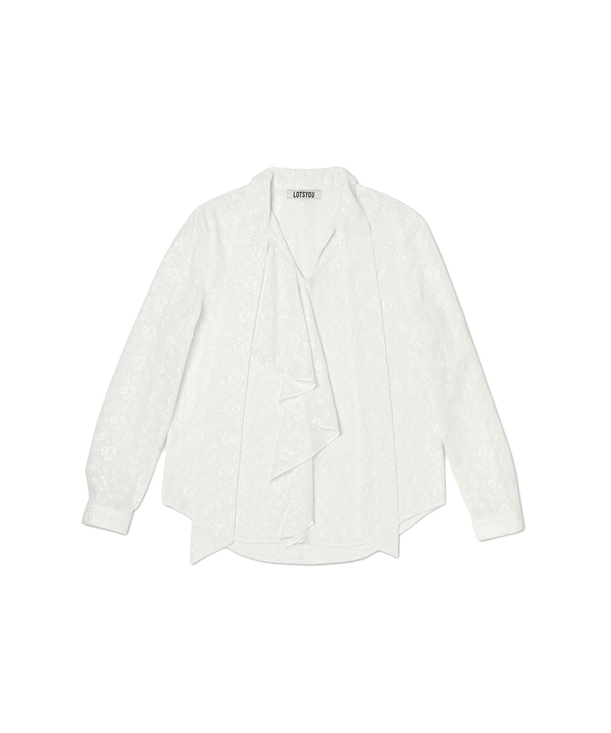 라츠유(LOTSYOU) Old Money Blouse White