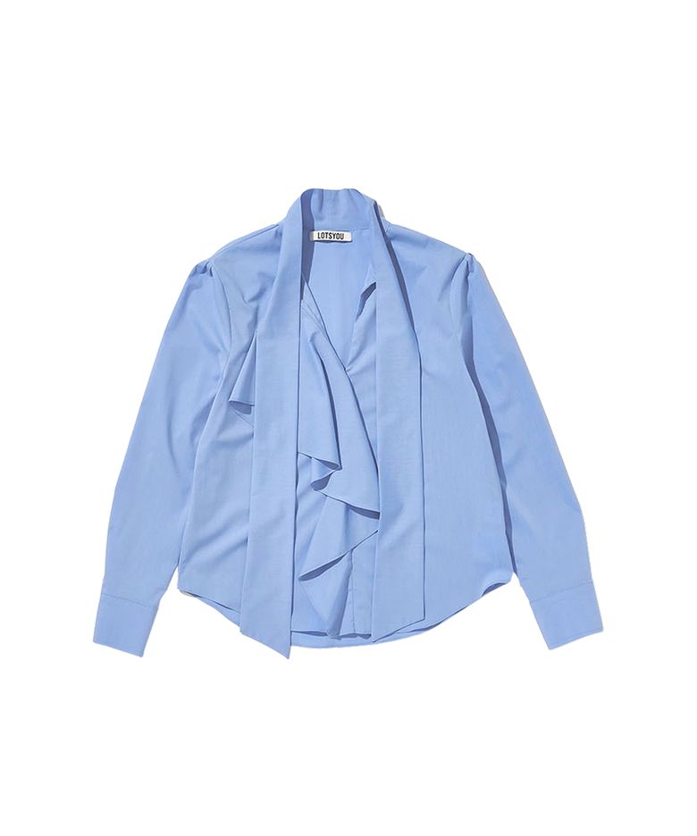 Old Money Blouse Sky Blue