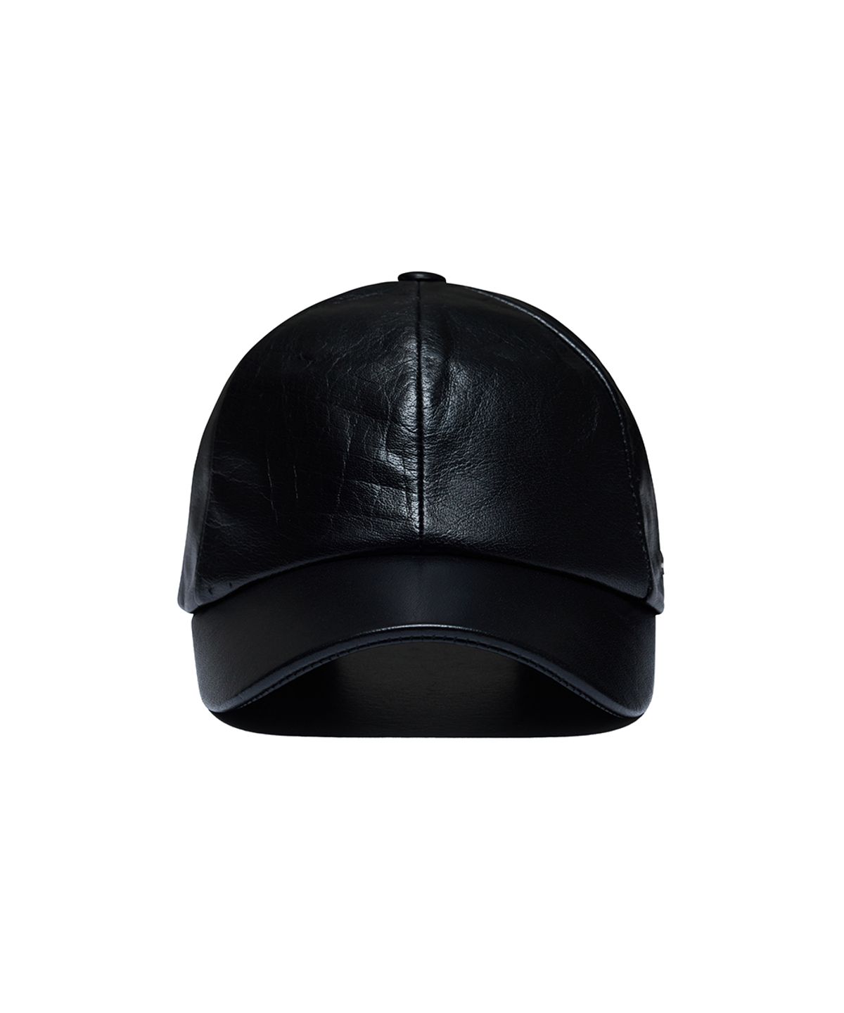 51퍼센트(51PERCENT) Leather logo cap - black