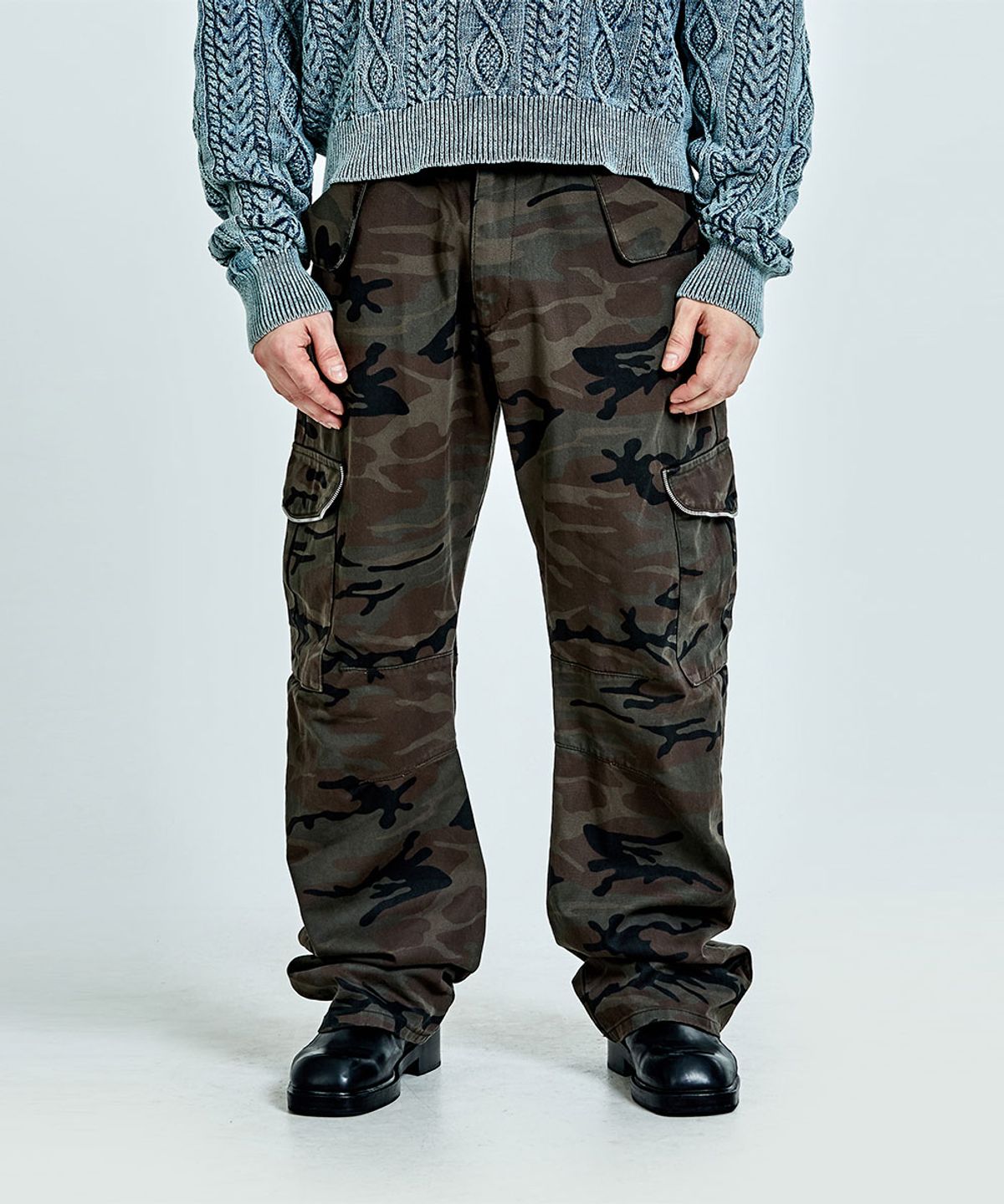 51퍼센트(51PERCENT) Banding cargo pants - camo