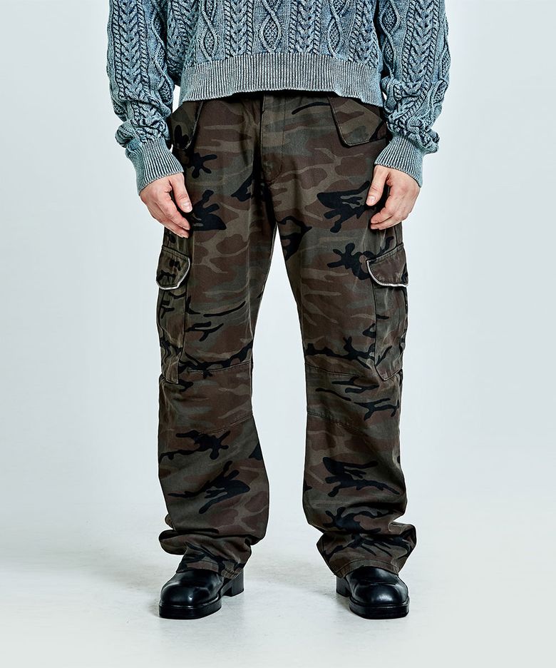 Banding cargo pants - camo