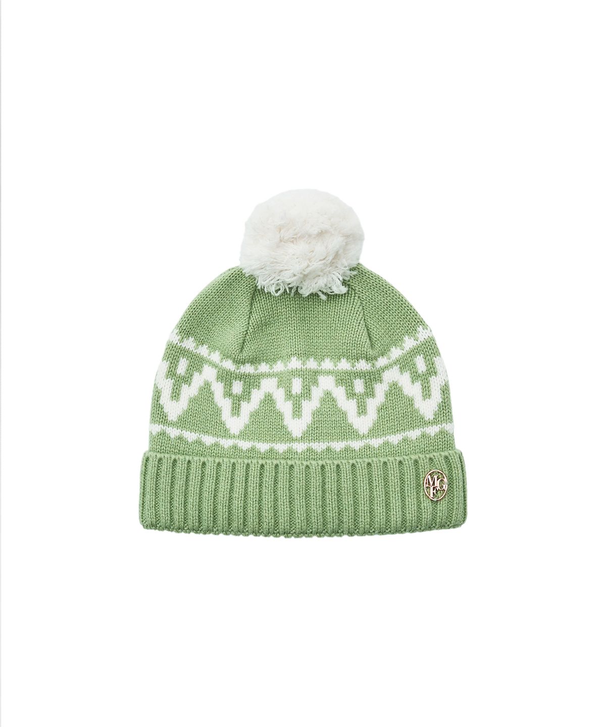 마리떼 키즈(MARITHÉ KIDS) ENFANT CIRCLE LOGO COWICHAN BELL BEANIE green