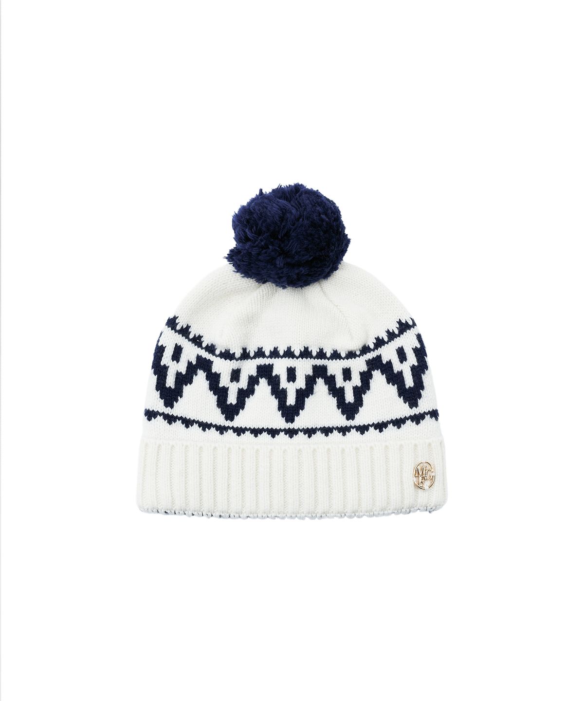 마리떼 키즈(MARITHÉ KIDS) ENFANT CIRCLE LOGO COWICHAN BELL BEANIE ivory