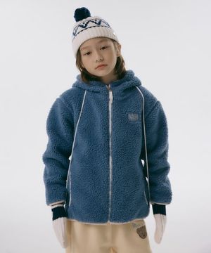 ENFANT CLASSIC LOGO FLEECE HOODIE ZIPUP blue