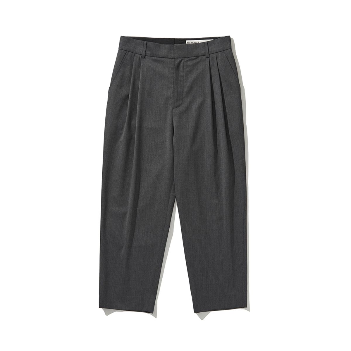히즈핸더(HISHANDER) SOLOTEX® TWO PLEATS TAPERED PANTS