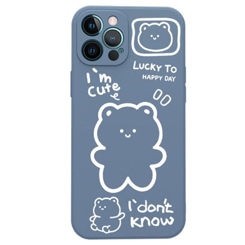 베어패턴 파스텔 스퀘어 케이스/[iPhone15]