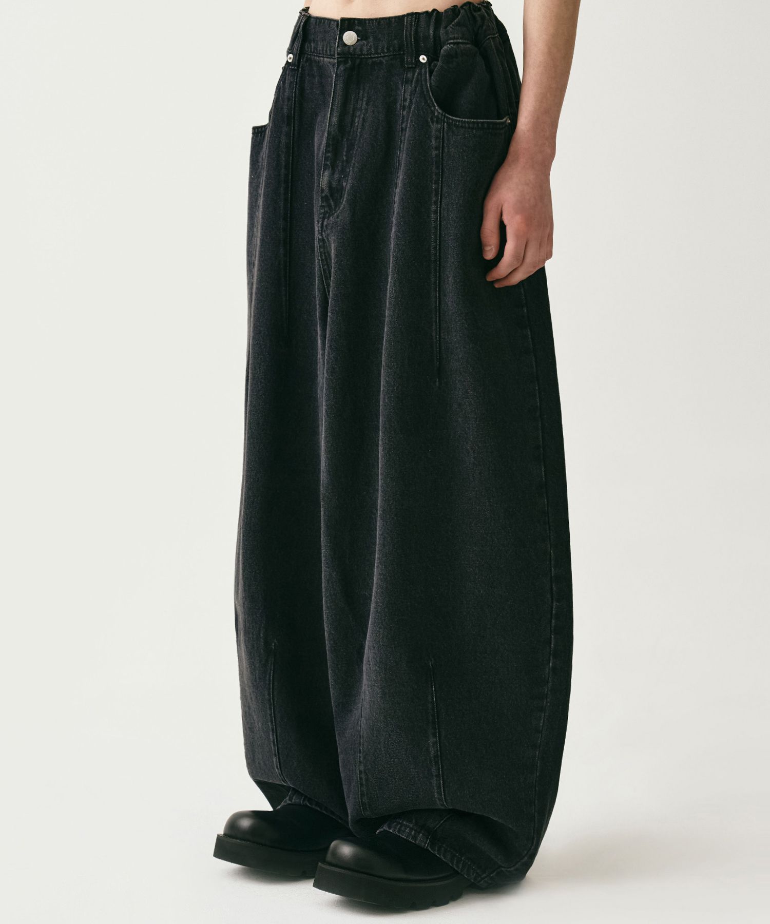 ☆AVANDRESS☆ Super Wide Dart Denim Pants BLACK AV43PT13BK MUSINSA | AVANDRESS Super Wide Dart Denim Pants BLACK