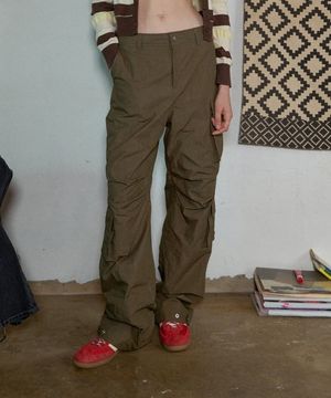 PADDED CARGO PANTS - KHAKI BEIGE