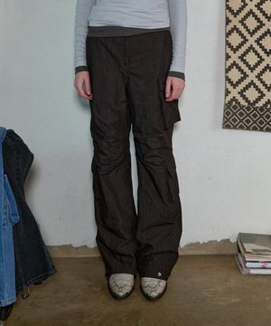 PADDED CARGO PANTS - CHARCOAL