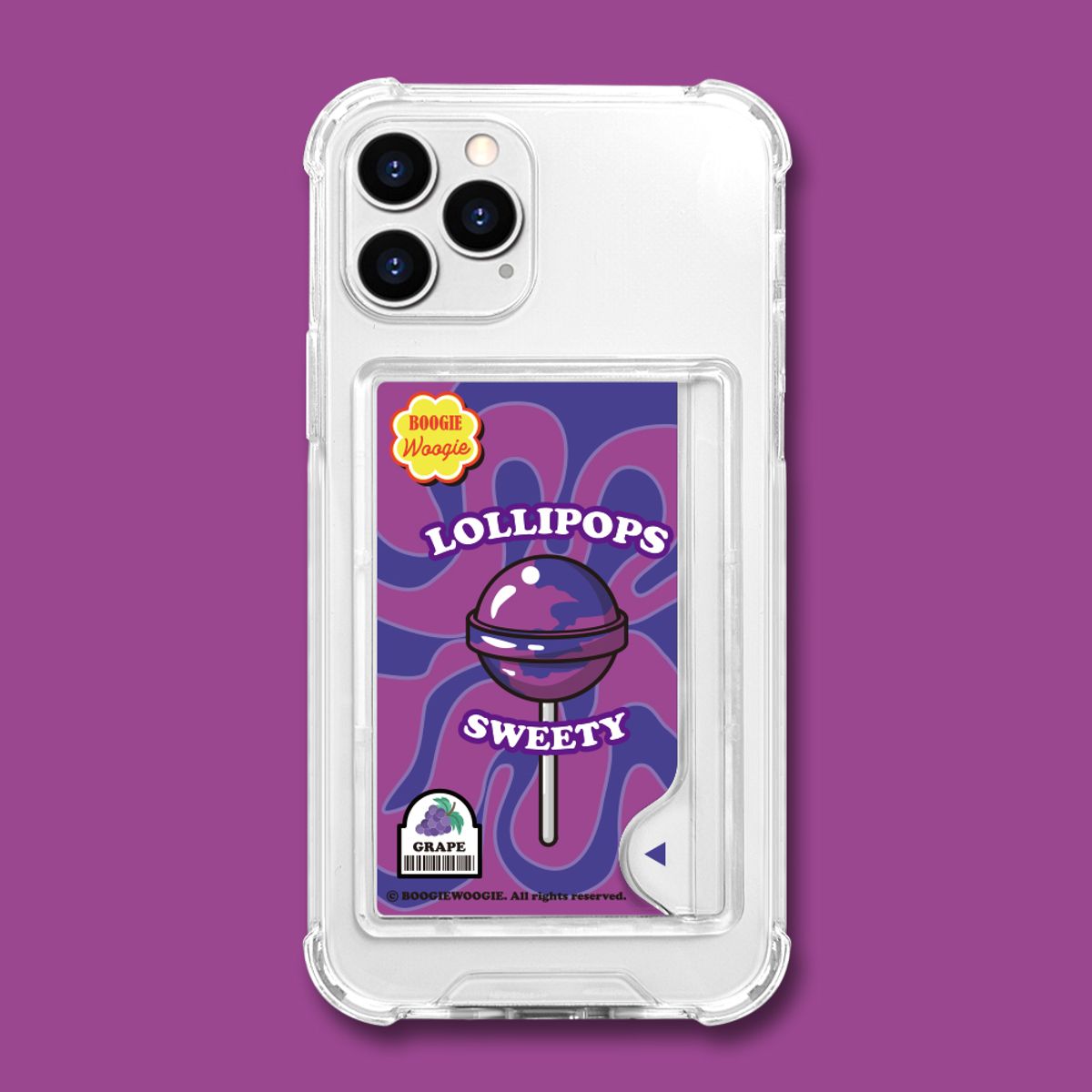 부기우기(BOOGIE WOOGIE) 클리어카드 케이스 - 롤리팝 그레이프(Lolipops Grape)