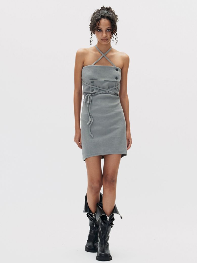 SIGNATURE CROSSOVER MINI DRESS