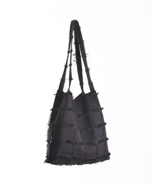 무심한듯 박시한 쇼퍼백 53 에스닉 프린지 - black