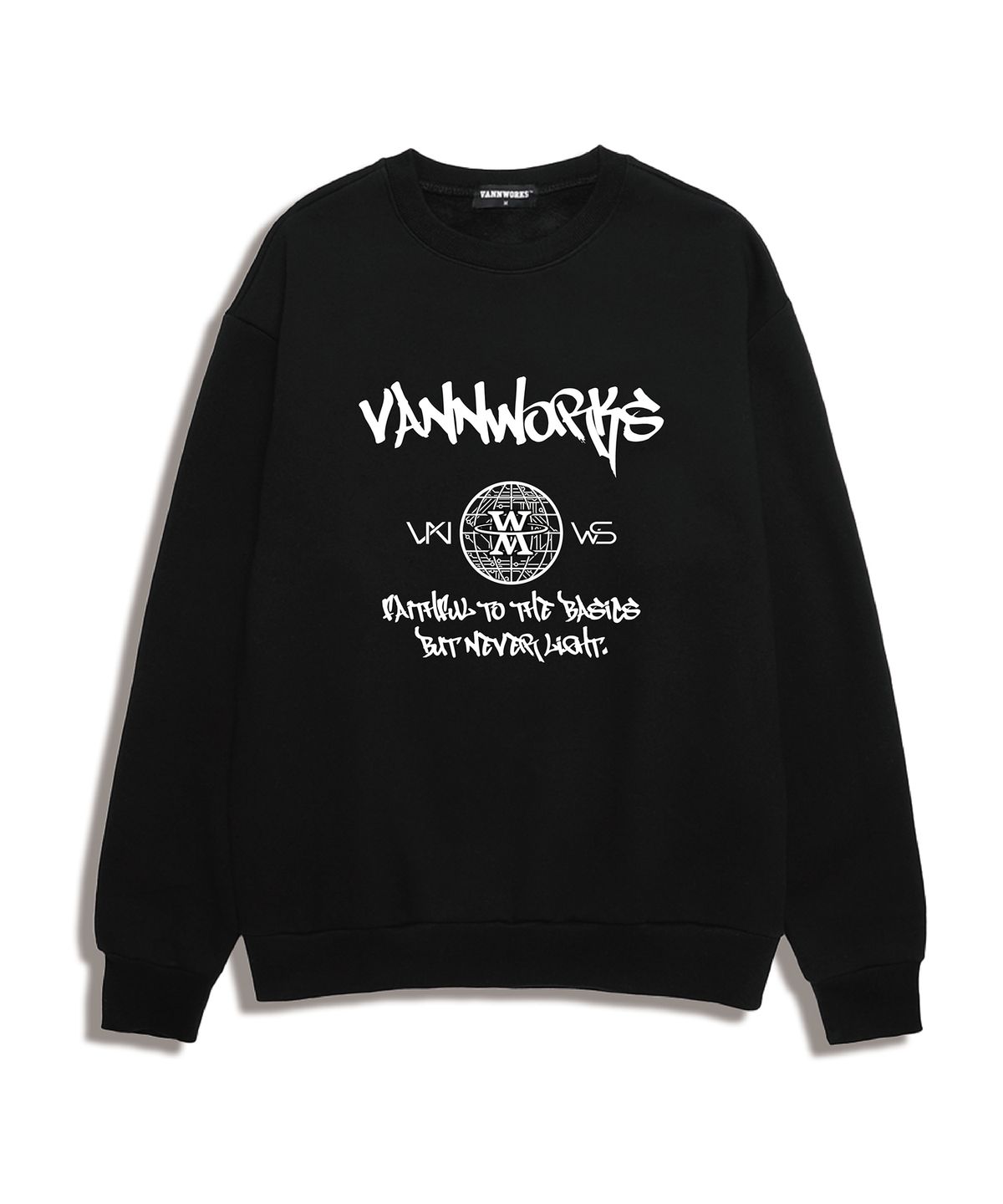 밴웍스(VANNWORKS) CRYPTO 오버핏 맨투맨 (VLS0024) 블랙