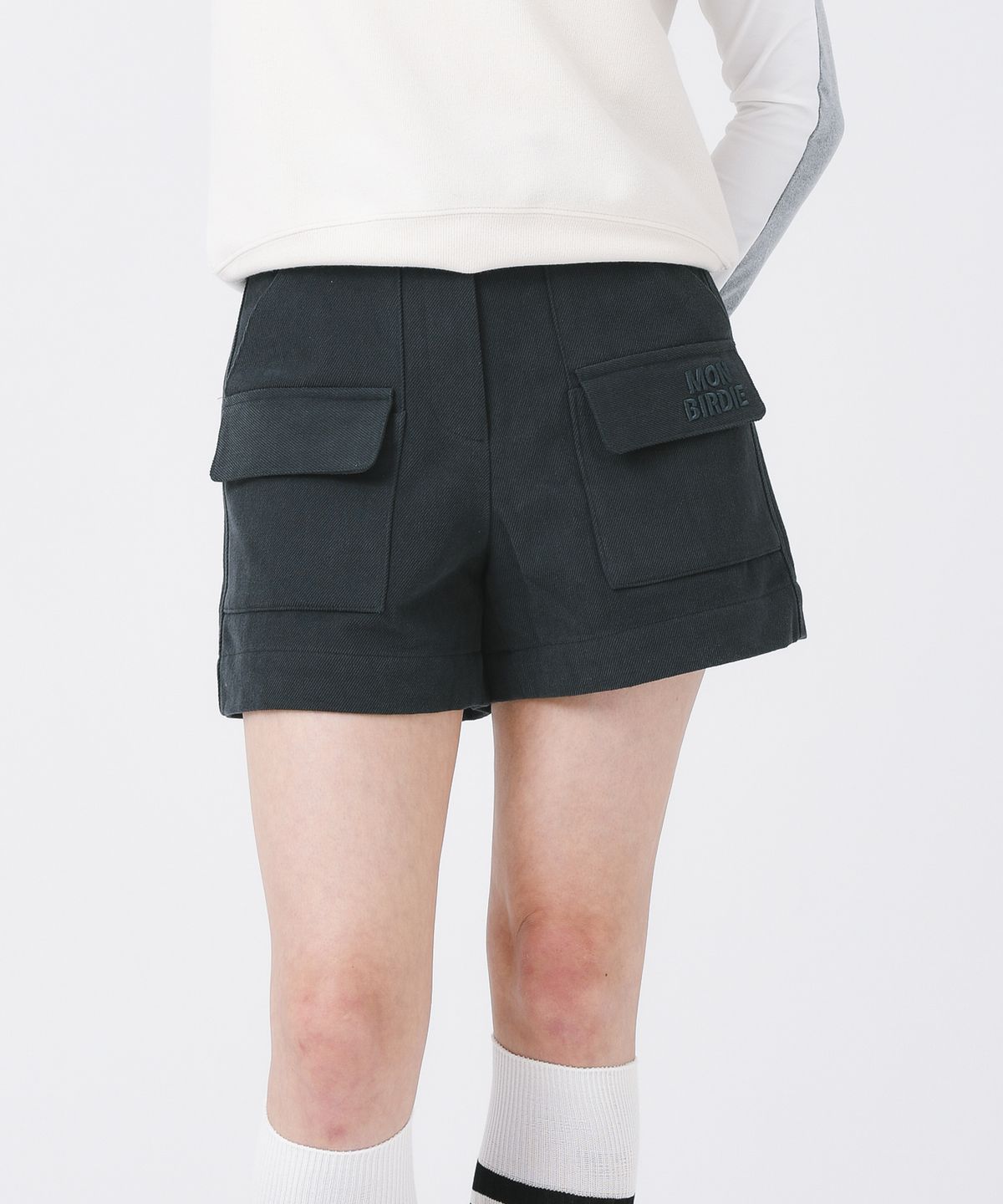몽버디 골프(MONBIRDIE GOLF) Fleece Twill Pocket Shorts 피치기모 포켓숏츠_D.GREY
