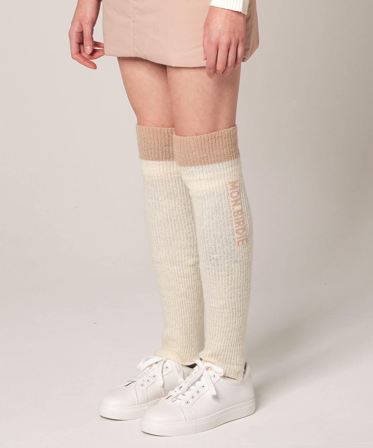 몽버디 골프(MONBIRDIE GOLF) MONBIRDIE LOGO KNITED LEG WARMER 로고 레그워머_IVORY