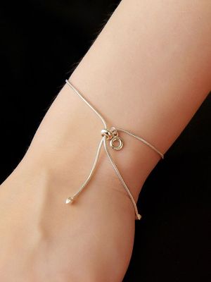 Silky Tie Silver Bracelet Ib293 [Silver]
