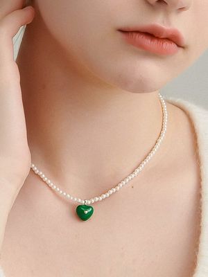 Charming Heart Silver Necklace In495 [Silver]