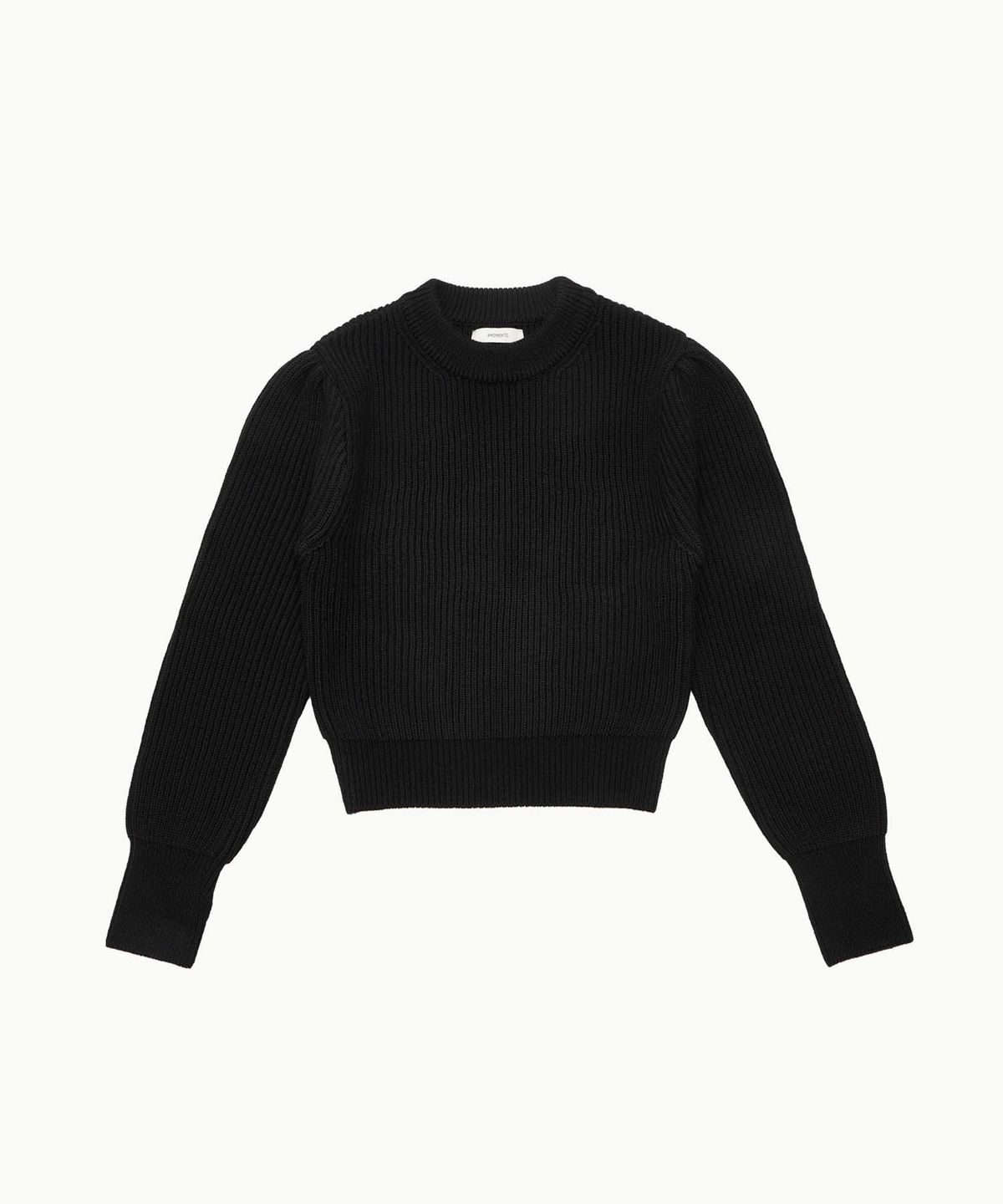 아모멘토(AMOMENTO) HALF NECK KNIT_BLACK
