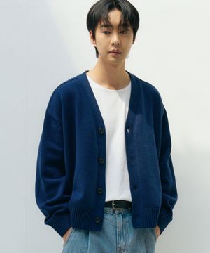 코튼 오버핏 크롭 가디건 [3 COLOR]