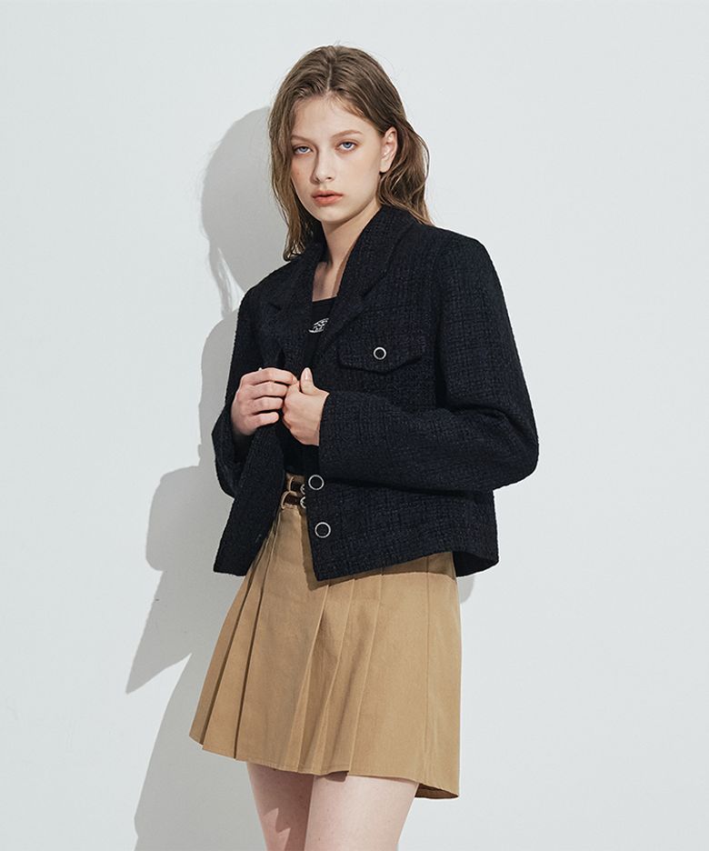 Lily Tweed Jacket [Black]