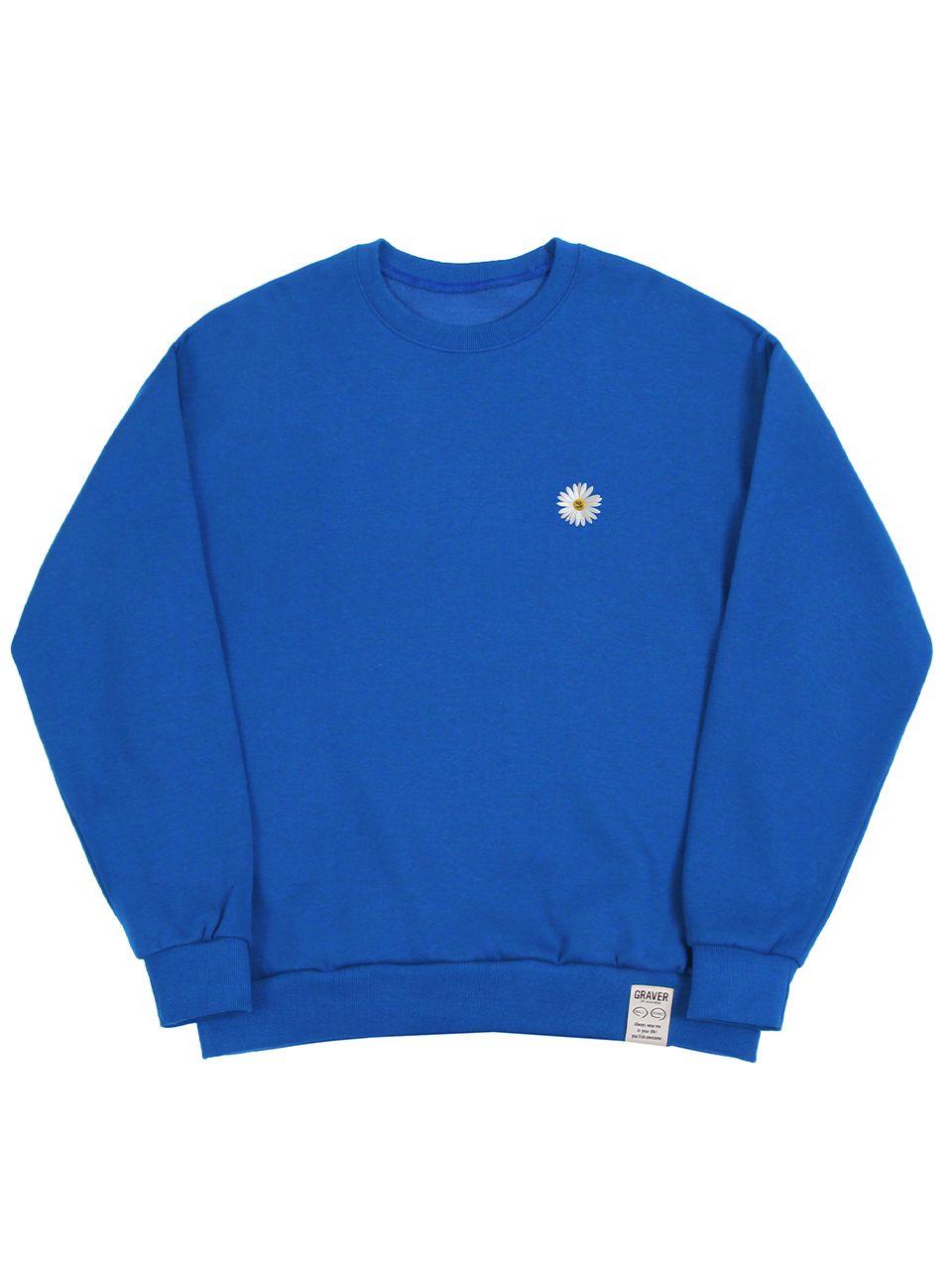 [GRAVER]★SMALL DAISY FLOWER LOGO SMILE SWEATSHIRT MUSINSA | GRAVER [UNISEX] Small Daisy Flower Logo Smile
