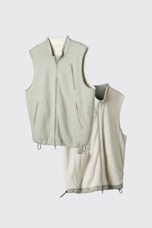 Reversible Jersey Vest Olive Grey