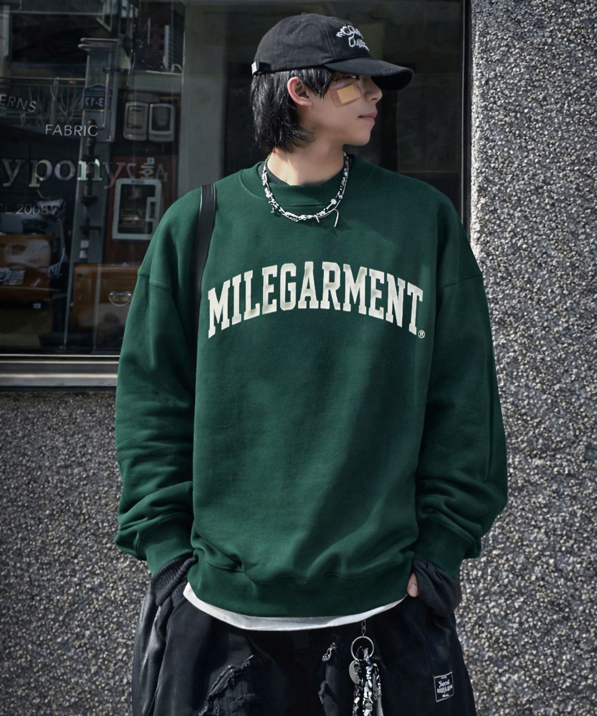 더마일(THEMILE) MILE GARMENTS  SWEAT MTM [GREEN]