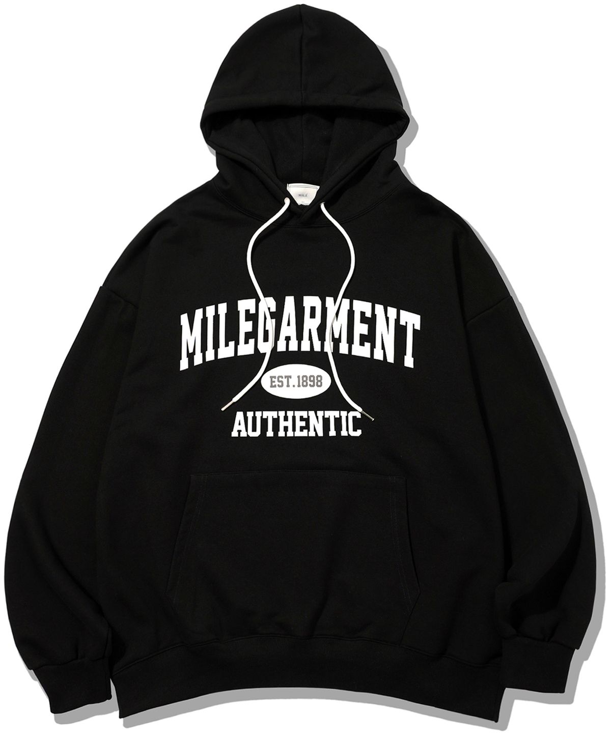 더마일(THEMILE) MILE GARMENTS SWEAT HOODIE [BLACK]