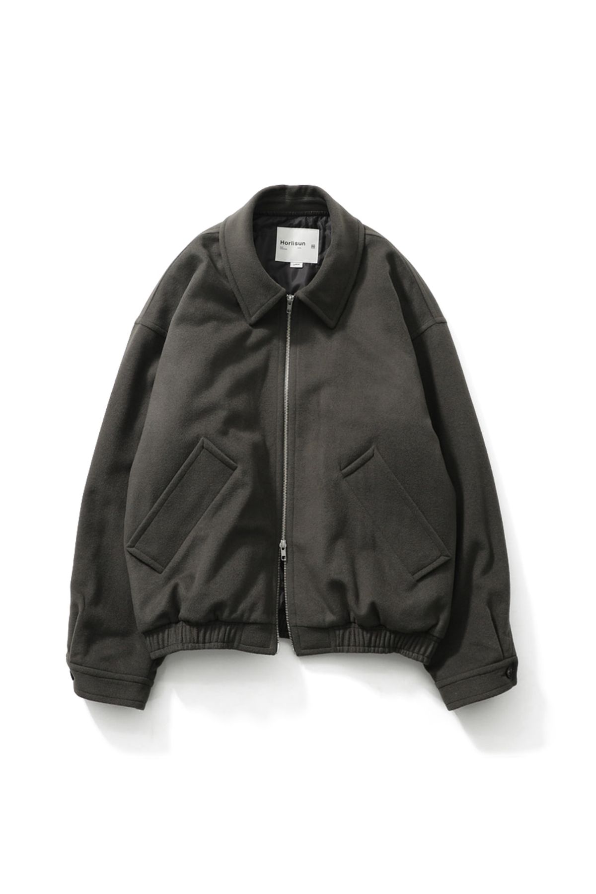 홀리선(HORLISUN) Mayor Wool Blouson Jacket Dark Gray