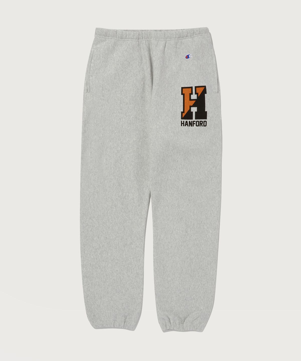 챔피온(CHAMPION) 리버스위브 블루택 기모 그래픽 루즈핏 조거 팬츠 Normal Grey