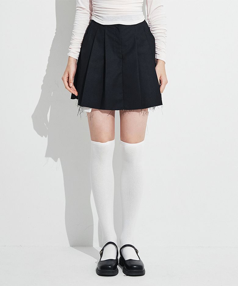 Rose Layered Mini Skirt [Black]