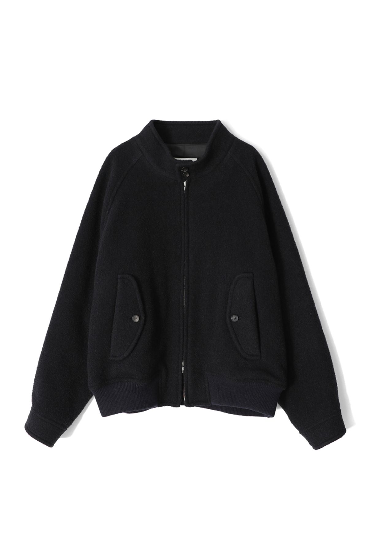 홀리선(HORLISUN) Visitor Wool Boucle Harrington Jacket Navy