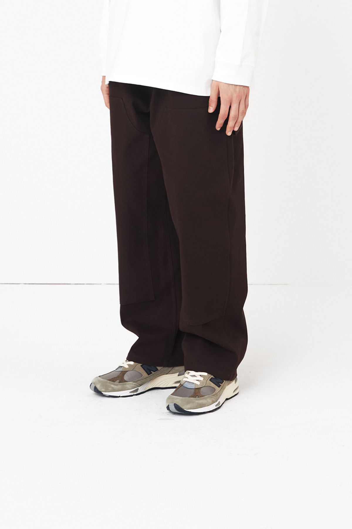 홀리선(HORLISUN) Veneer Carpenter moleskin Pants Brown