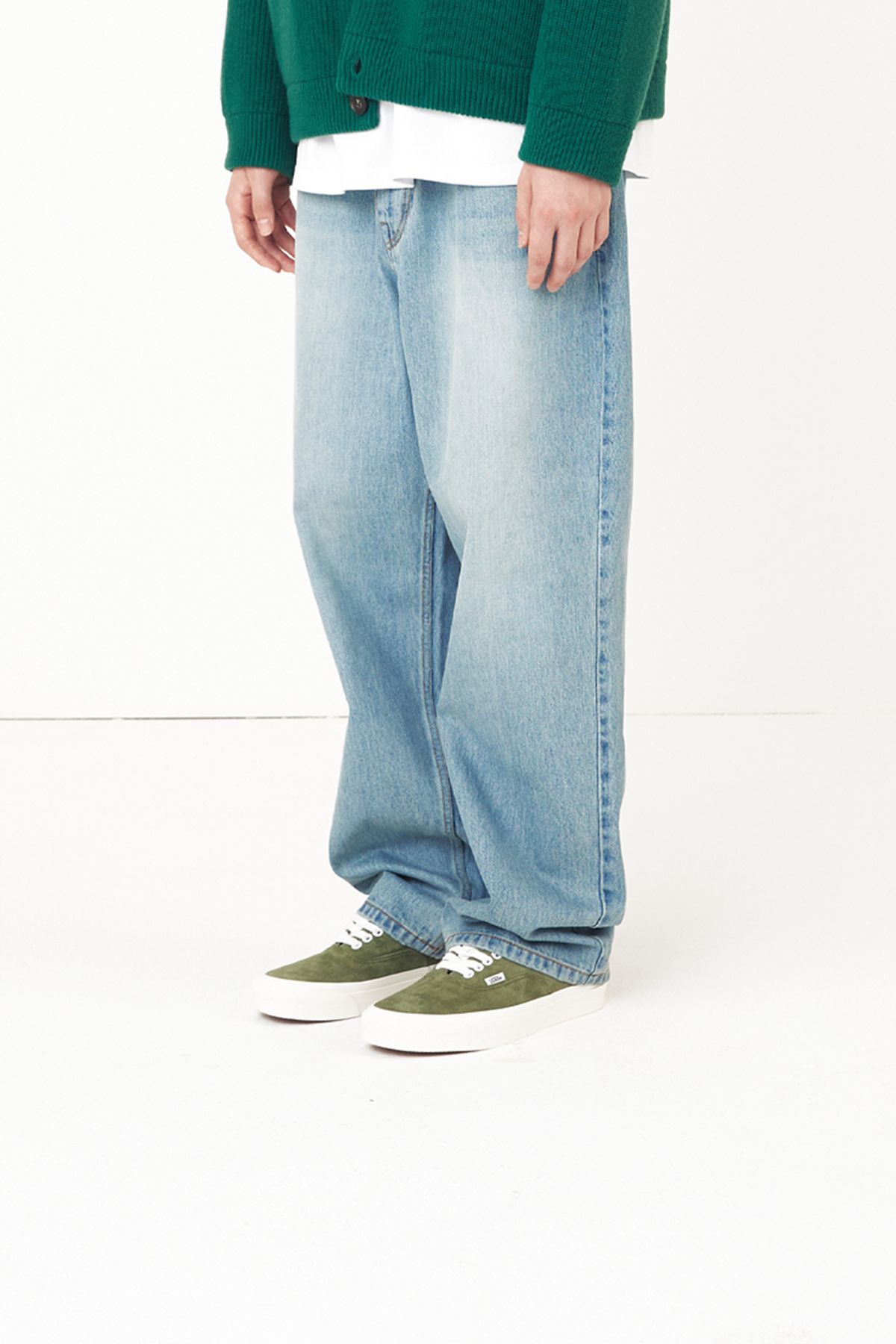 홀리선(HORLISUN) Blueborn Tapered 5 Pocket Denim Pants Light Blue