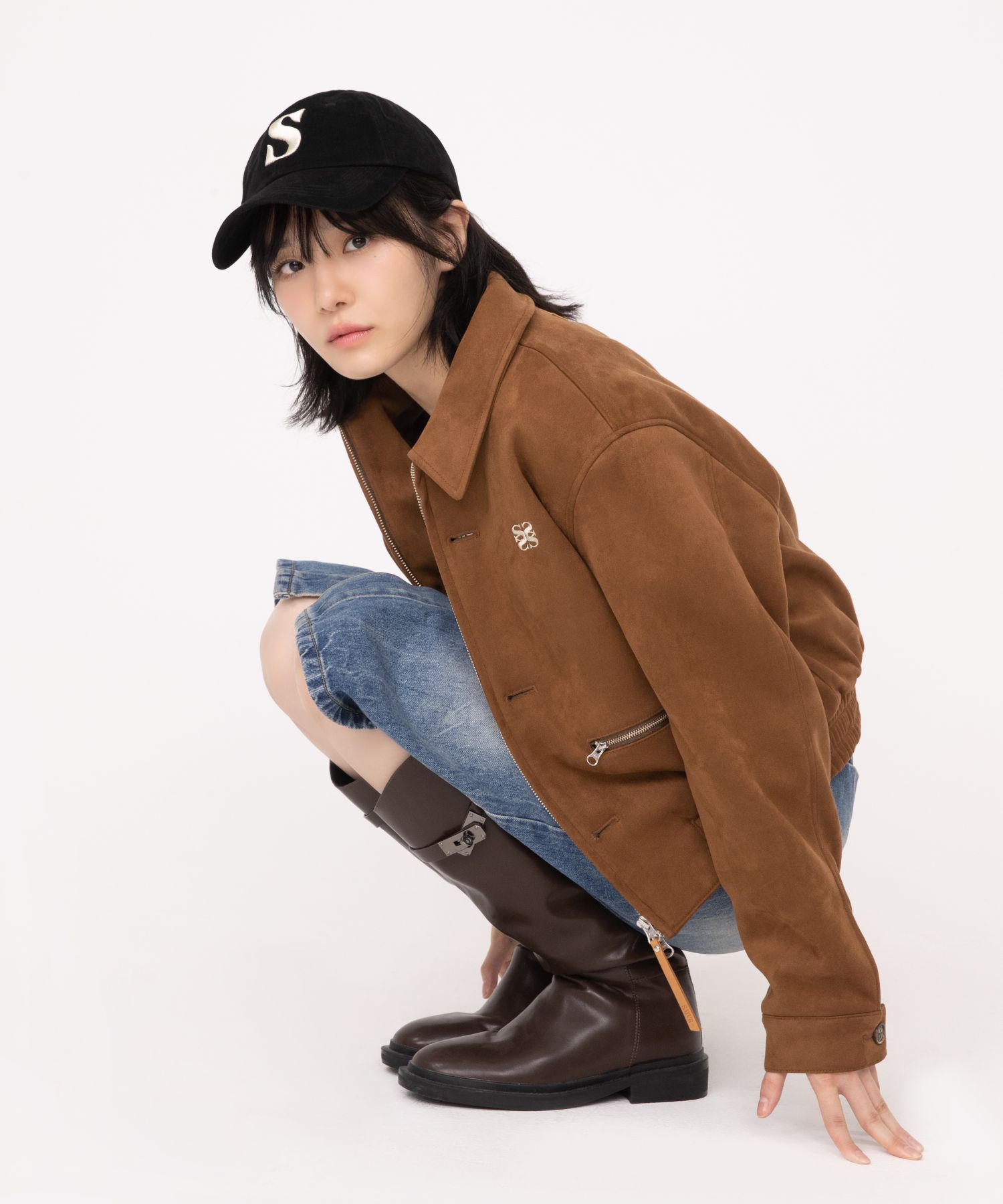 SATUR Teo Faux Suede Short Jacket