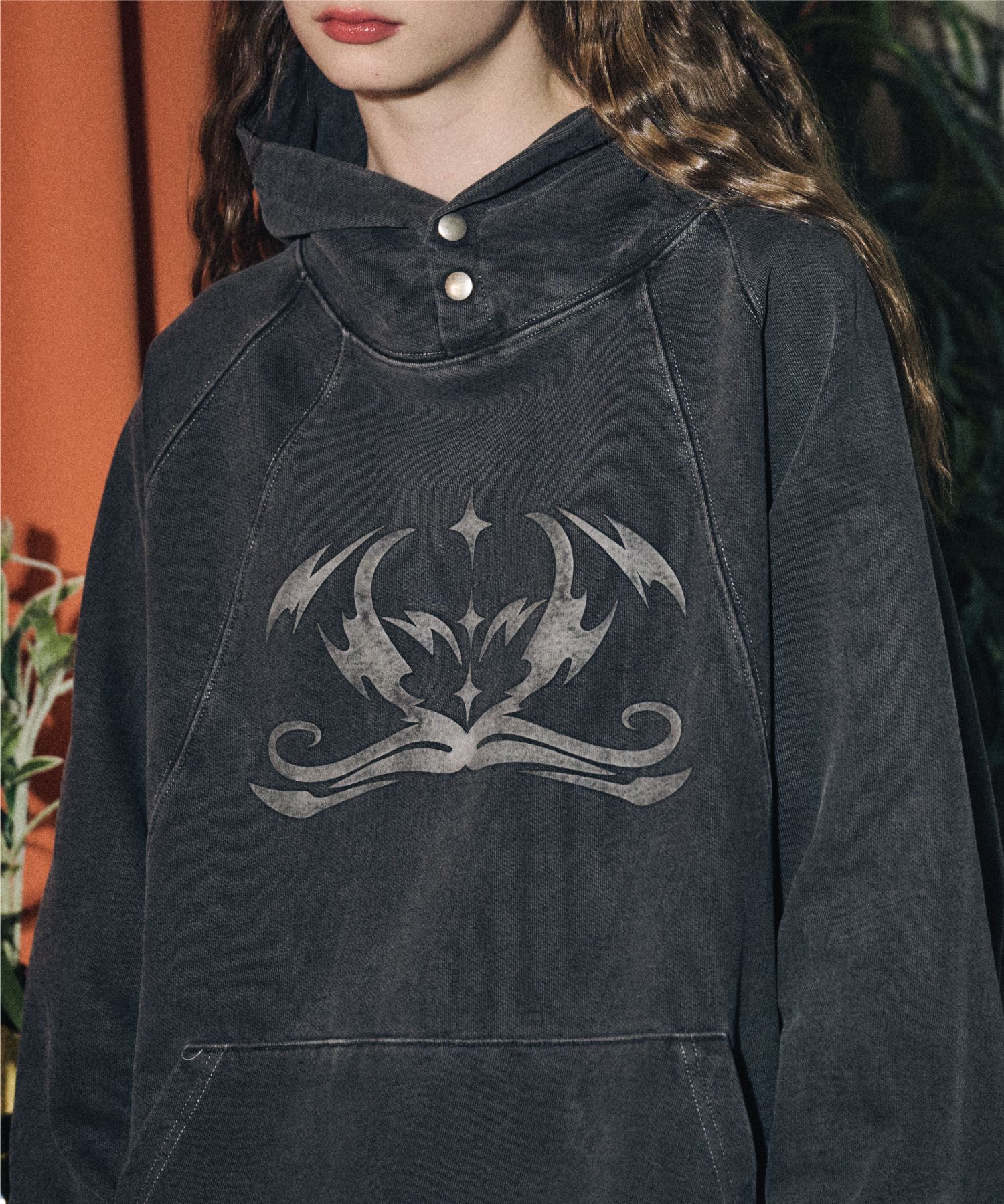 [CPGN STUDIO ]★Listing Pigment Snap Hoodie MUSINSA | CPGN STUDIO CP Pigment Snap Hoodie Smoke Black