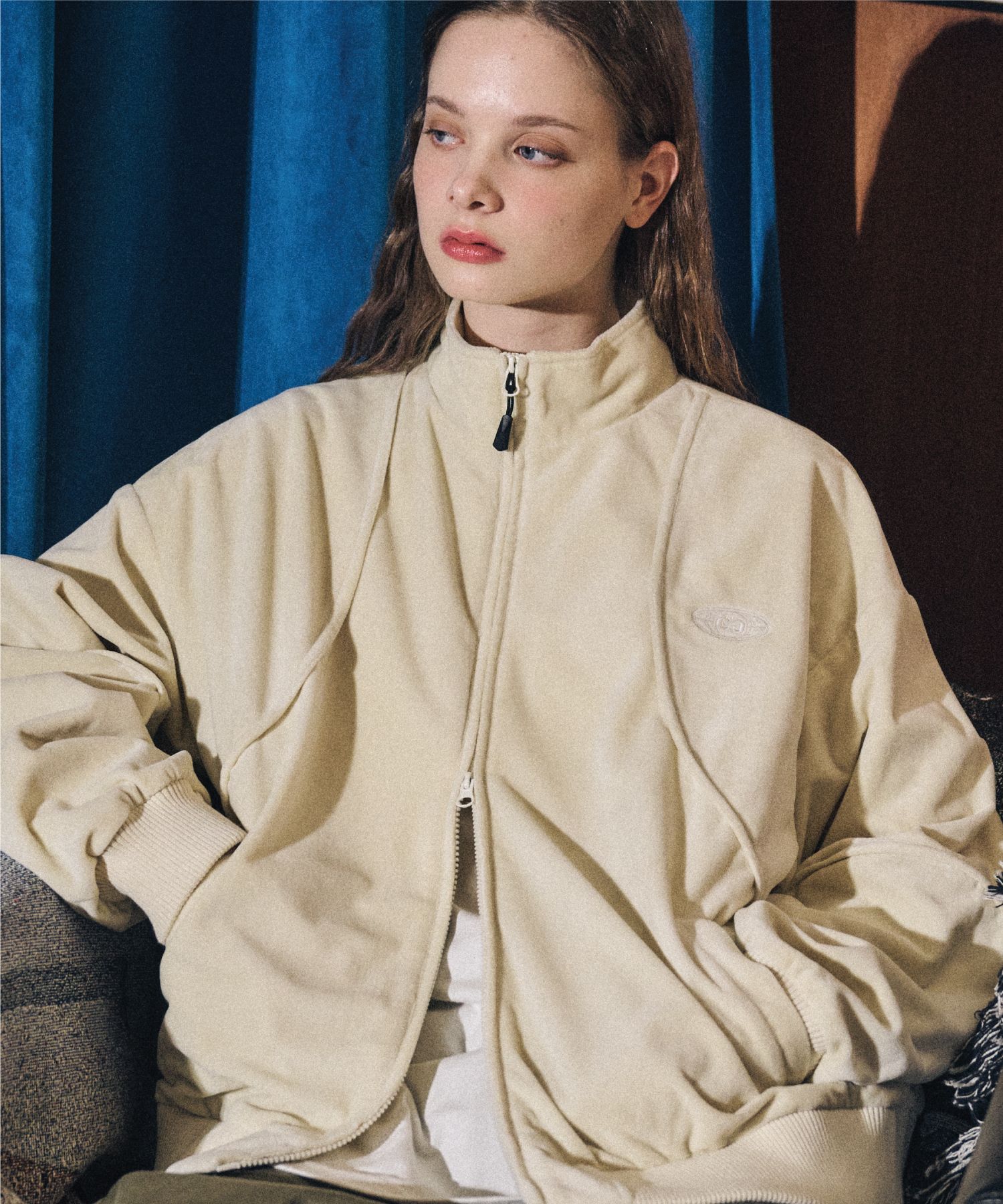 [CPGN STUDIO] Velvet Racing Track Jacket★関税/送料込 MUSINSA公式 | CPGN STUDIO Velvet Racing Track Jacket Cream