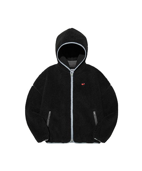 アウターその他 KIRSH Cherry Rubber Label Woven Zip-Up Hooded Jumper Black F KIRSH SMALL CHERRY REGULAR FIT HOODIE ZIP UP BLACK – SeoulSeoul
