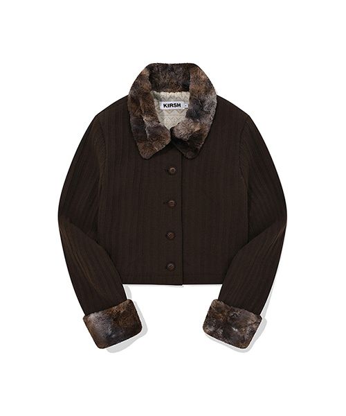 さらに100円引き◆KIRSH◆CHERRY TIE DYE FUR POINT JACKET MUSINSA | KIRSH Cherry tie-dye fur point jacket [brown]