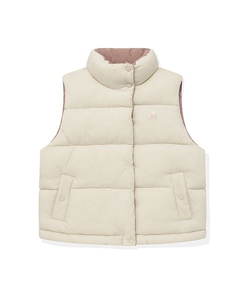 ★24-25FW新作★KIRSH★CHERRY REVERSIBLE PADDING VEST MUSINSA | KIRSH Cherry reversible padded vest [Sand]