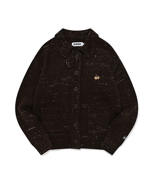 KIRSH モノ チェリー ルーズフィット カーディガン メランジ グ ☆送料・関税込☆KIRSH☆MONO CHERRY LOOSE FIT CARDIGAN☆