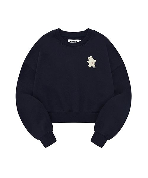 ★KIRSH★ Witty Bunny Waffen Crop Sweatshirt Navy MUSINSA | KIRSH Witty Bunny Waffen Crop Sweatshirt [Navy]