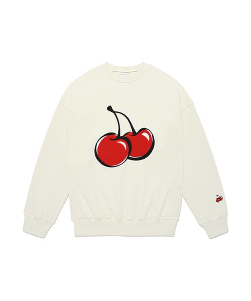 ★KIRSH★ Big Cherry Sweatshirt Ivory MUSINSA | KIRSH Big Cherry Sweatshirt [Ivory]