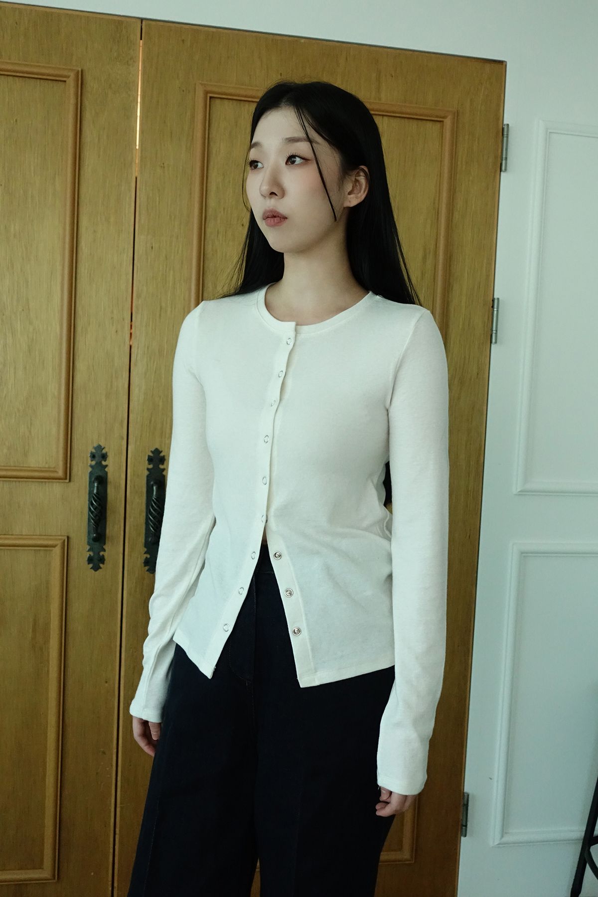 네이로(NAYRO) 울실크가디건 아이보리