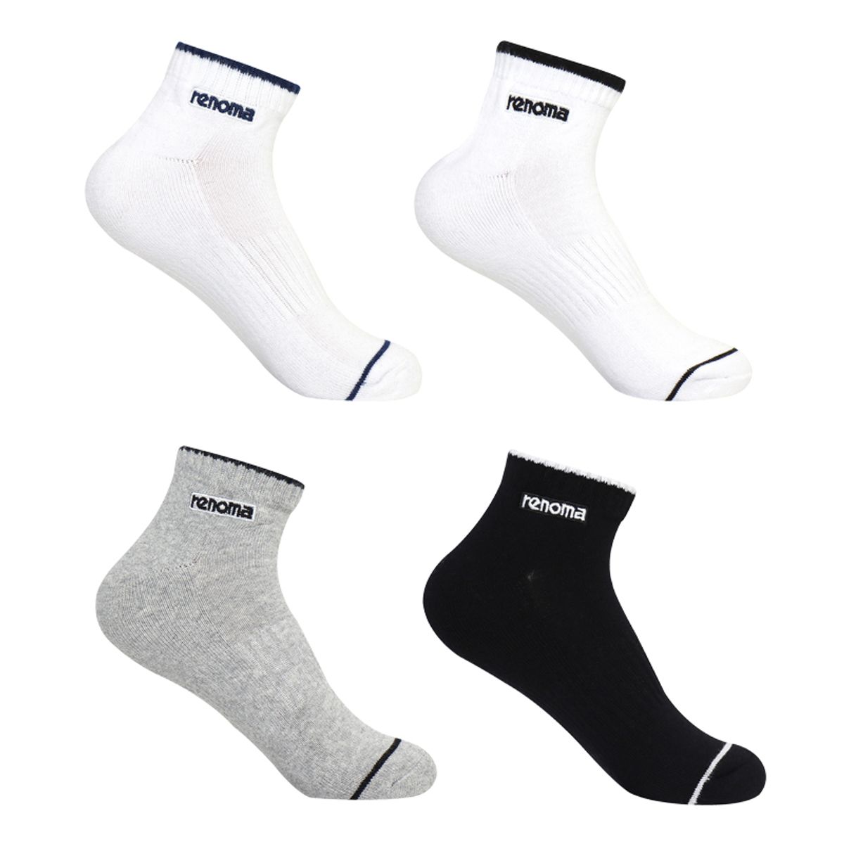 레노마 언더웨어(RENOMA UNDERWEAR) 여성 스포츠 앞코링글스니커즈 양말 3족_RD5YF38533