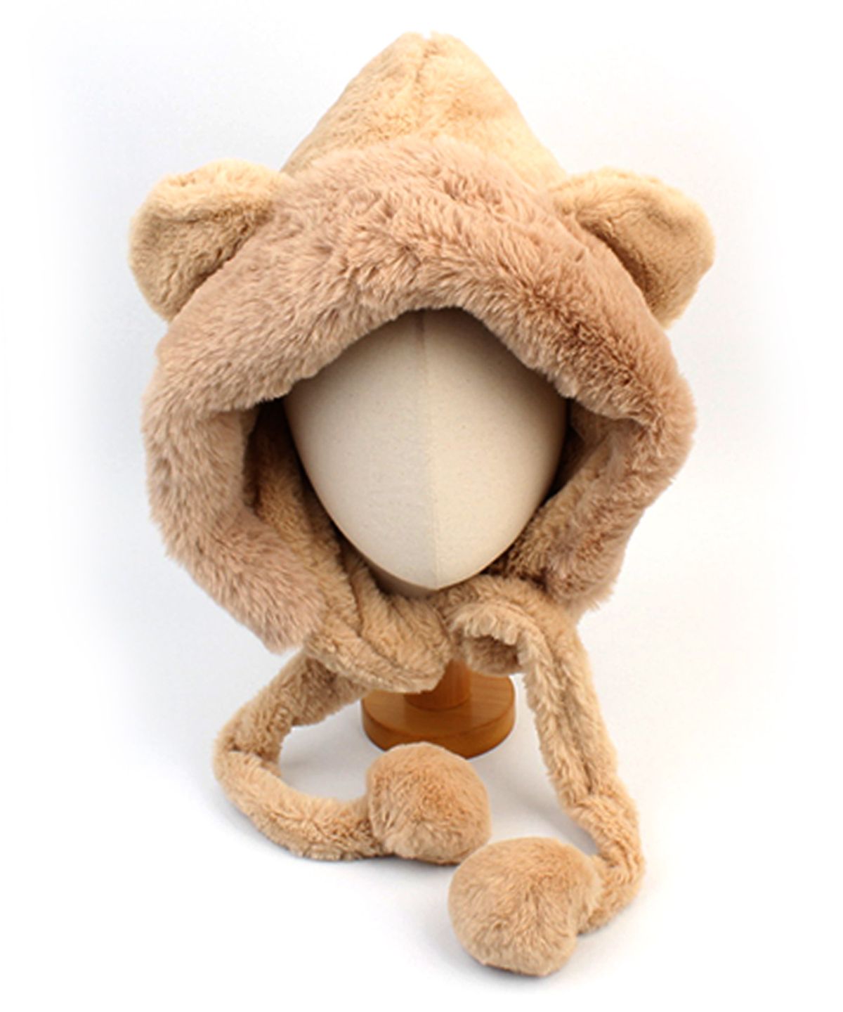 유니버셜 케미스트리(UNIVERSAL CHEMISTRY) Bear Fur Beige Balaclava 바라클라바