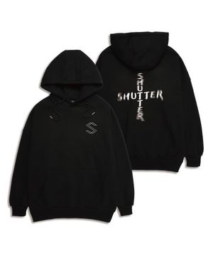 BLUR LOGO 오버핏 후드 (STLS001) 블랙