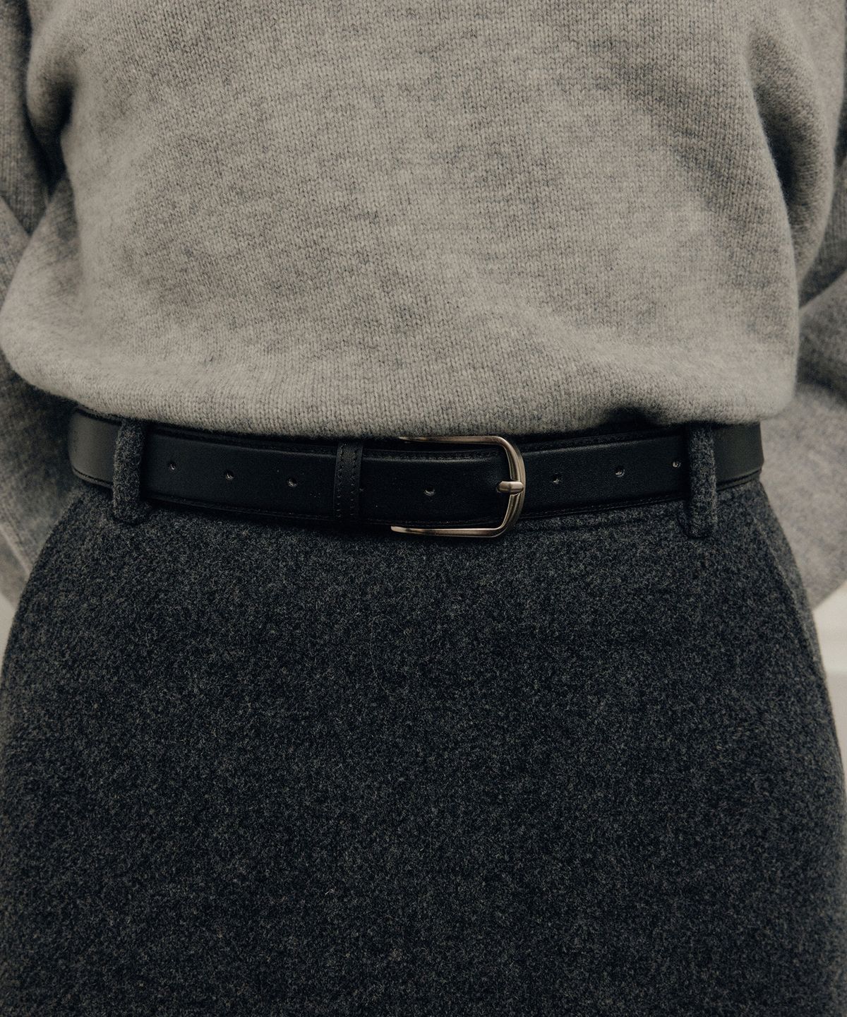 룩캐스트(LOOKAST) 헤리 와이드 레더 벨트 / HERY WIDE LEATHER BELT_2colors